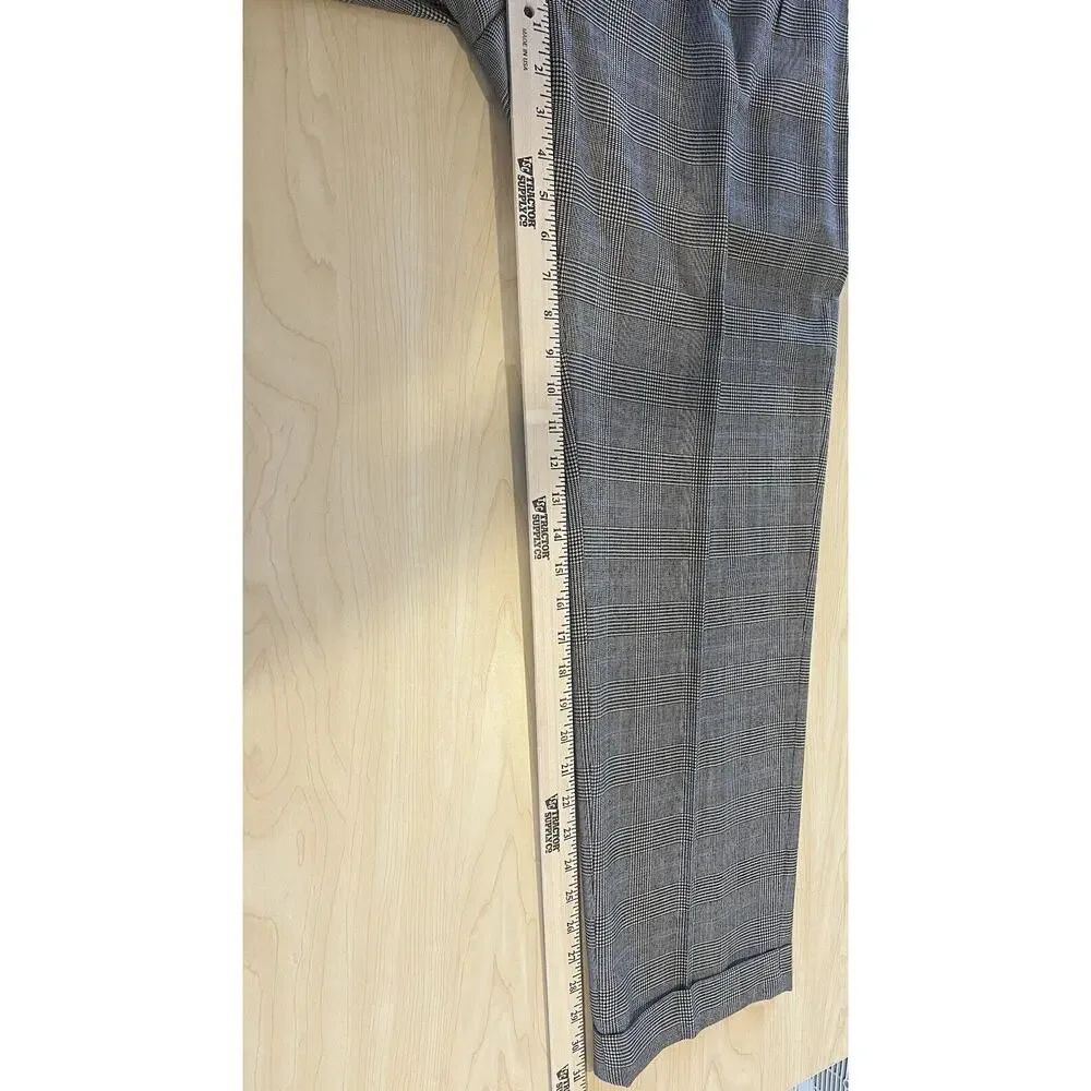 VINTAGE 80s 90s Polo Ralph Lauren Wool Trousers Pants 38x30 Pleated Houndstooth